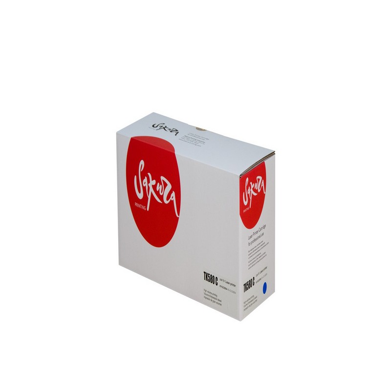 Картридж Sakura TK580 C (1T02KTCNL0) для Kyocera Mita, голубой, 2800 к.  TK-580