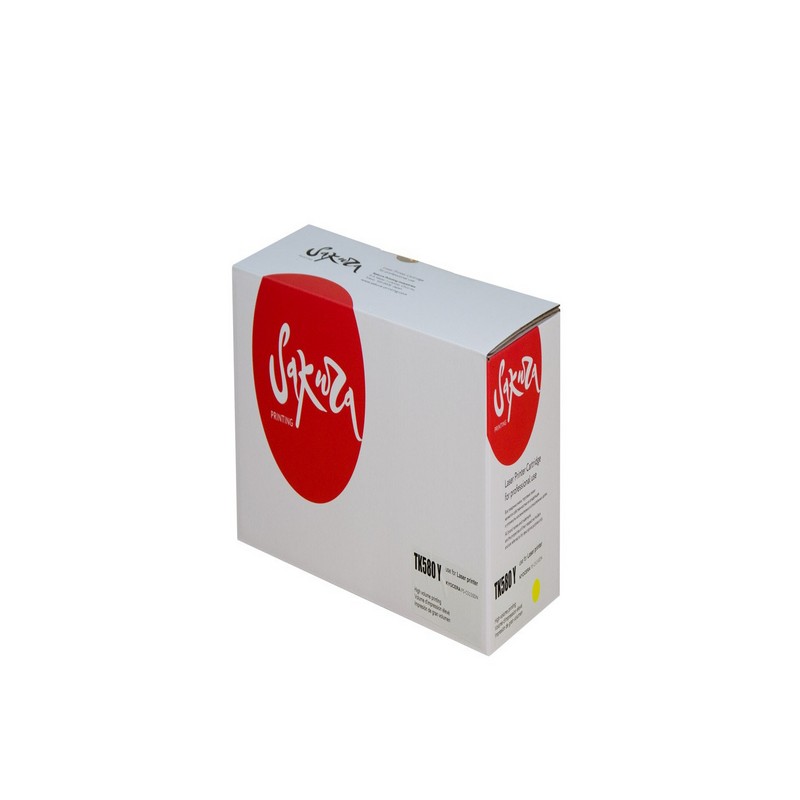 Картридж Sakura TK-580 Y (1T02KTANL0) для Kyocera Mita, желтый, 2800 к