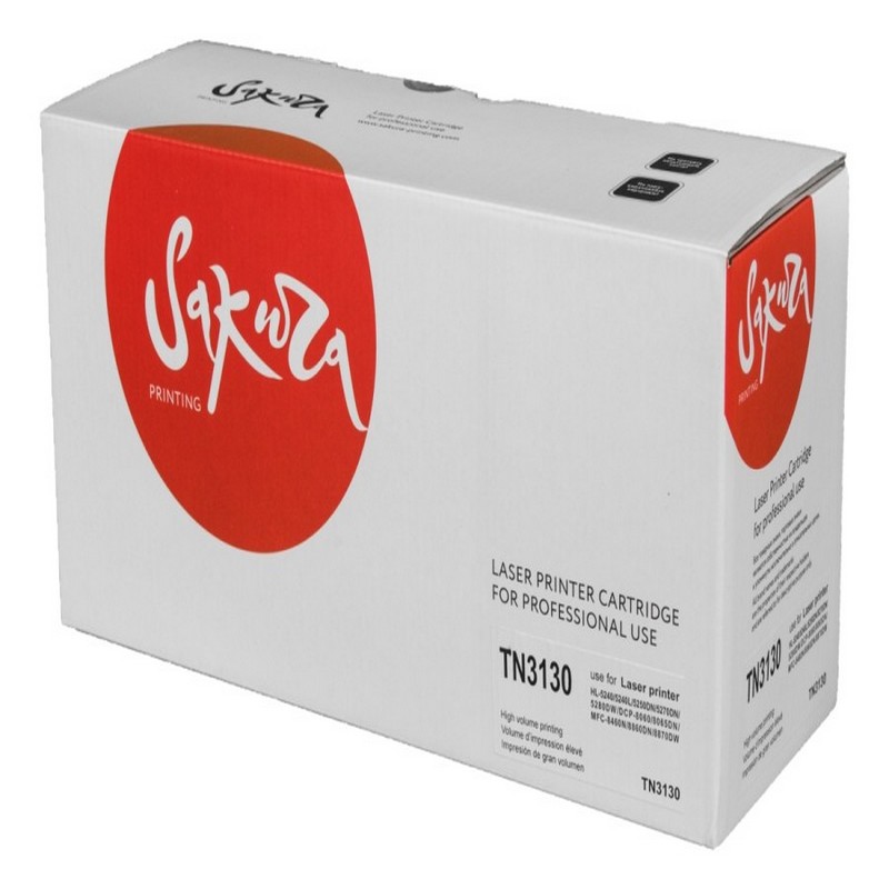 Картридж Sakura TN3130 для Brother, черный, 3500 к.  TN-3130