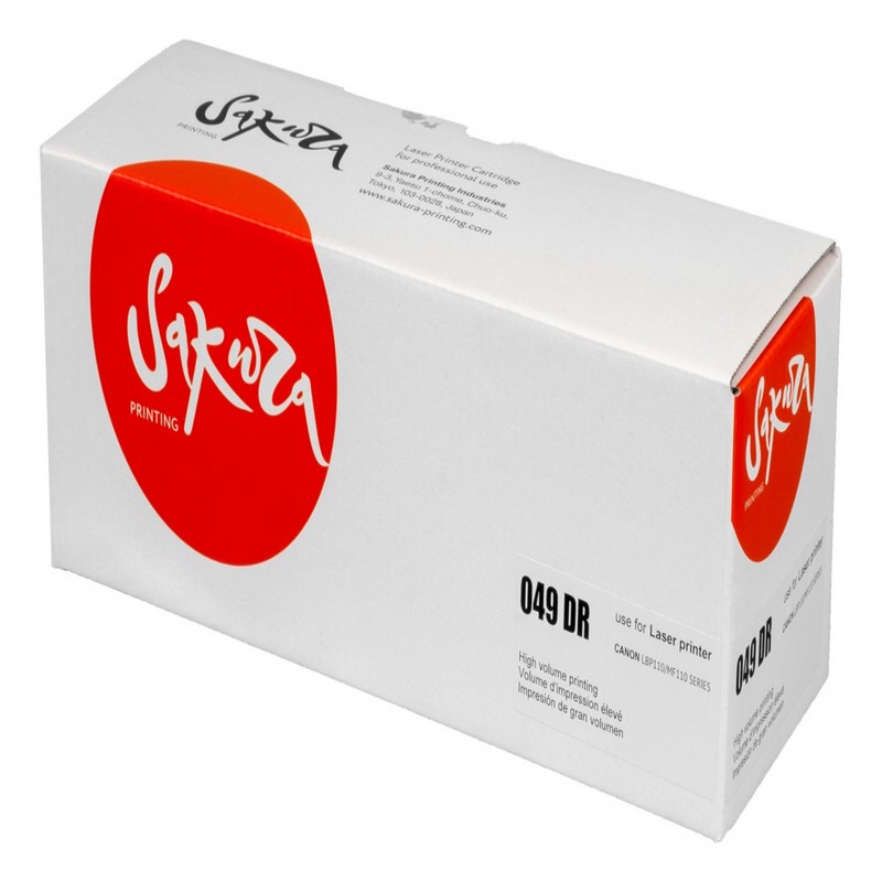 Фотобарабан Sakura 049 для Canon LBP-113w/ MF112/ MF113w, черный, 12000 к.