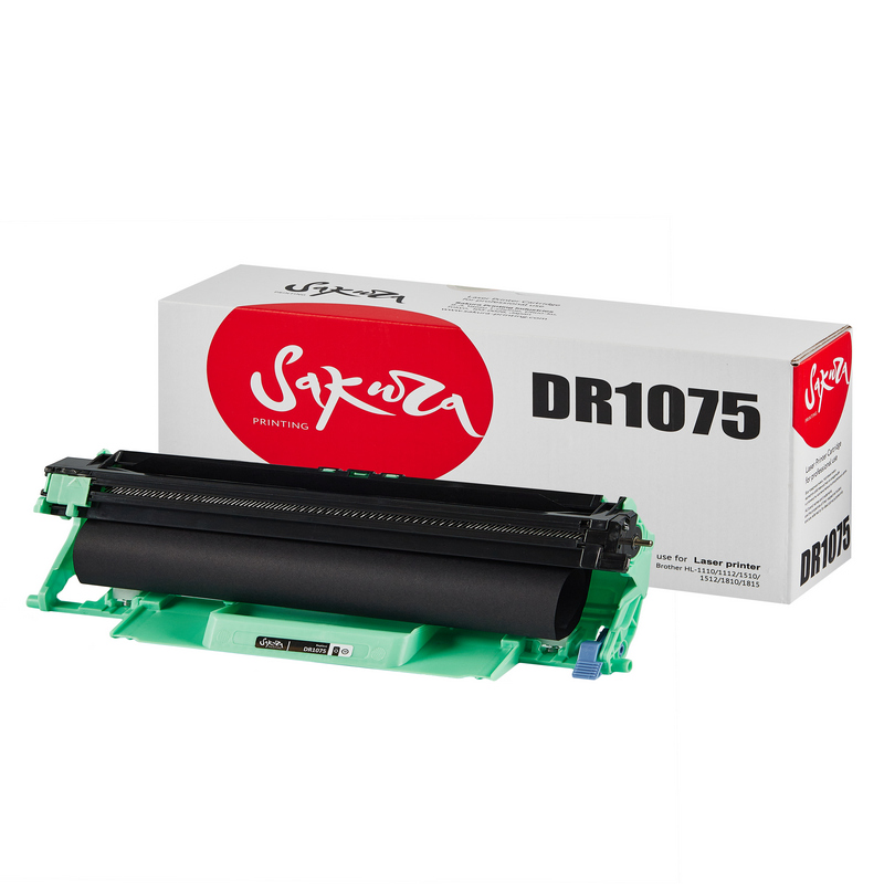 Фотобарабан Sakura DR1075 для Brother, черный, 12000 к.   DR-1075