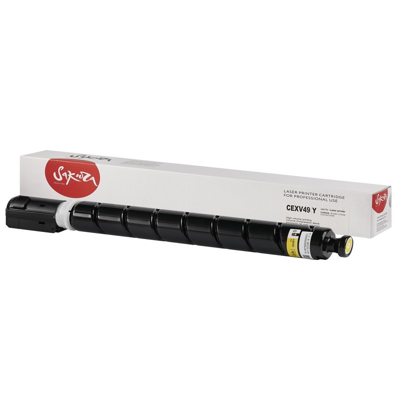 Тонер-туба Sakura C-EXV49 Y (8527B002) для Canon IRADVANCE C3320/C3320i/C3325i/EC3330i/C3520iMFP, желтый, 19000 к.
