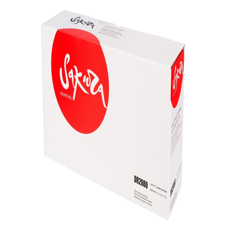 Фотобарабан Sakura DR2080 для Brother, черный, 12000 к.  DR-2080