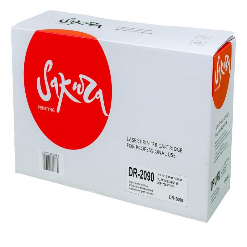 Фотобарабан Sakura DR2090 для Brother, черный, 12000 к.  DR-2090