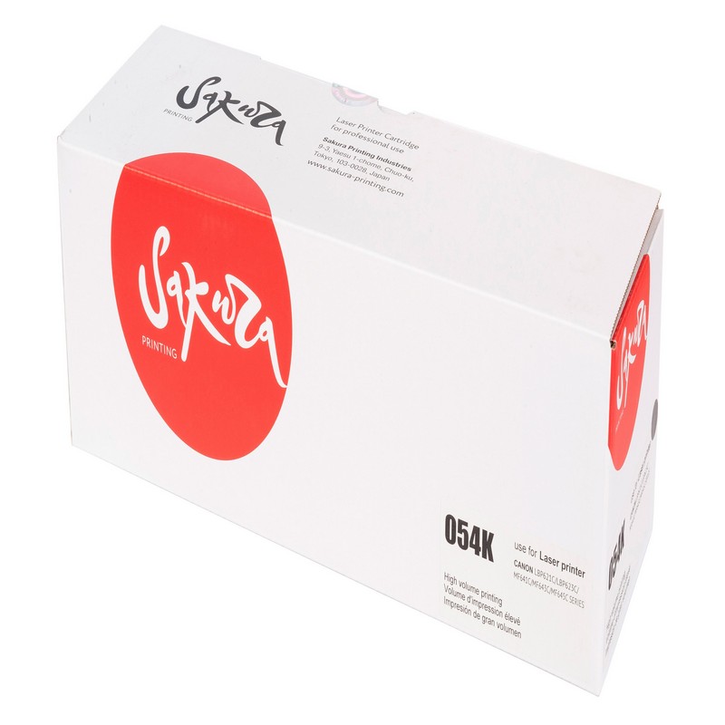 Картридж Sakura 054 BK (3024C002) для Canon LB P621Cw/P623Cdw/MF641Cw/643Cdw/645Cx, черный, 1500 к.