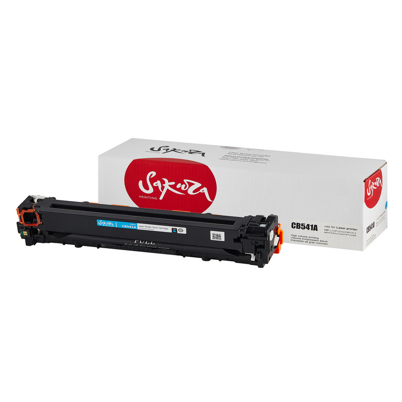 Картридж Sakura CB541A (125A) для HP, голубой, 1500 к.