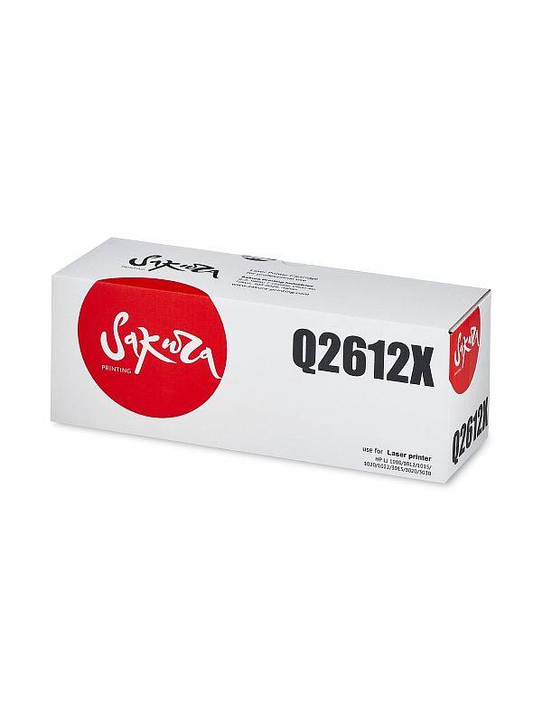 Картридж Sakura Q2612X (12X) для HP LJ 1010 LJ 1012 LJ 1015 LJ 1020 LJ 1022 LJ 3015 LJ 3020 LJ 3030, черный, 3000 к.