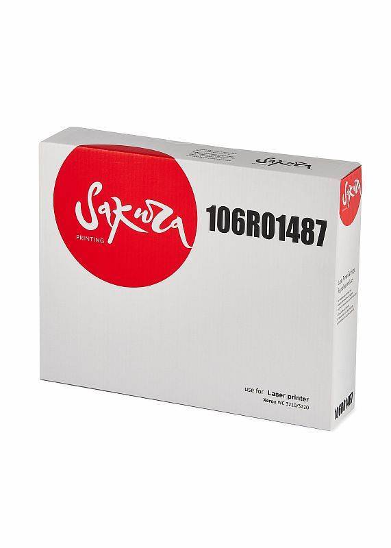 Картридж Sakura 106R01487 для XEROX WC3210/WC3220, черный, 4100 к.